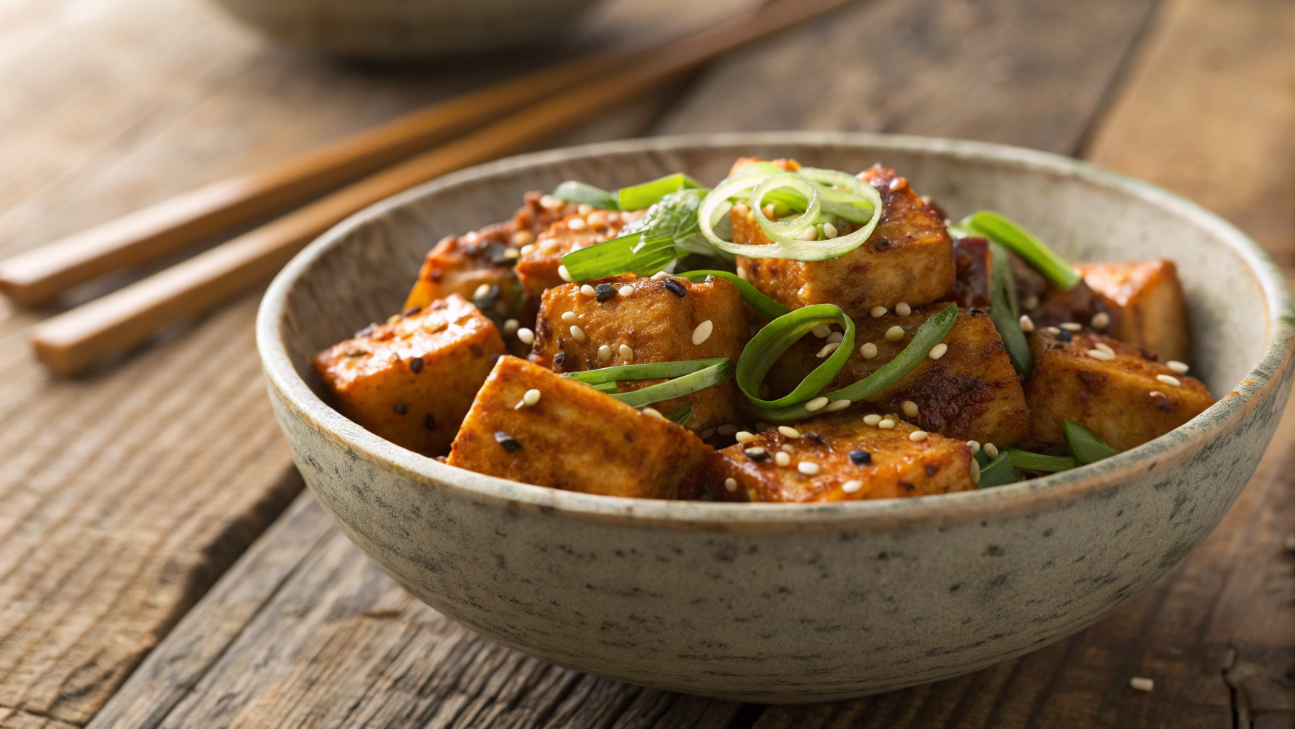 Keto Spicy Garlic Tofu