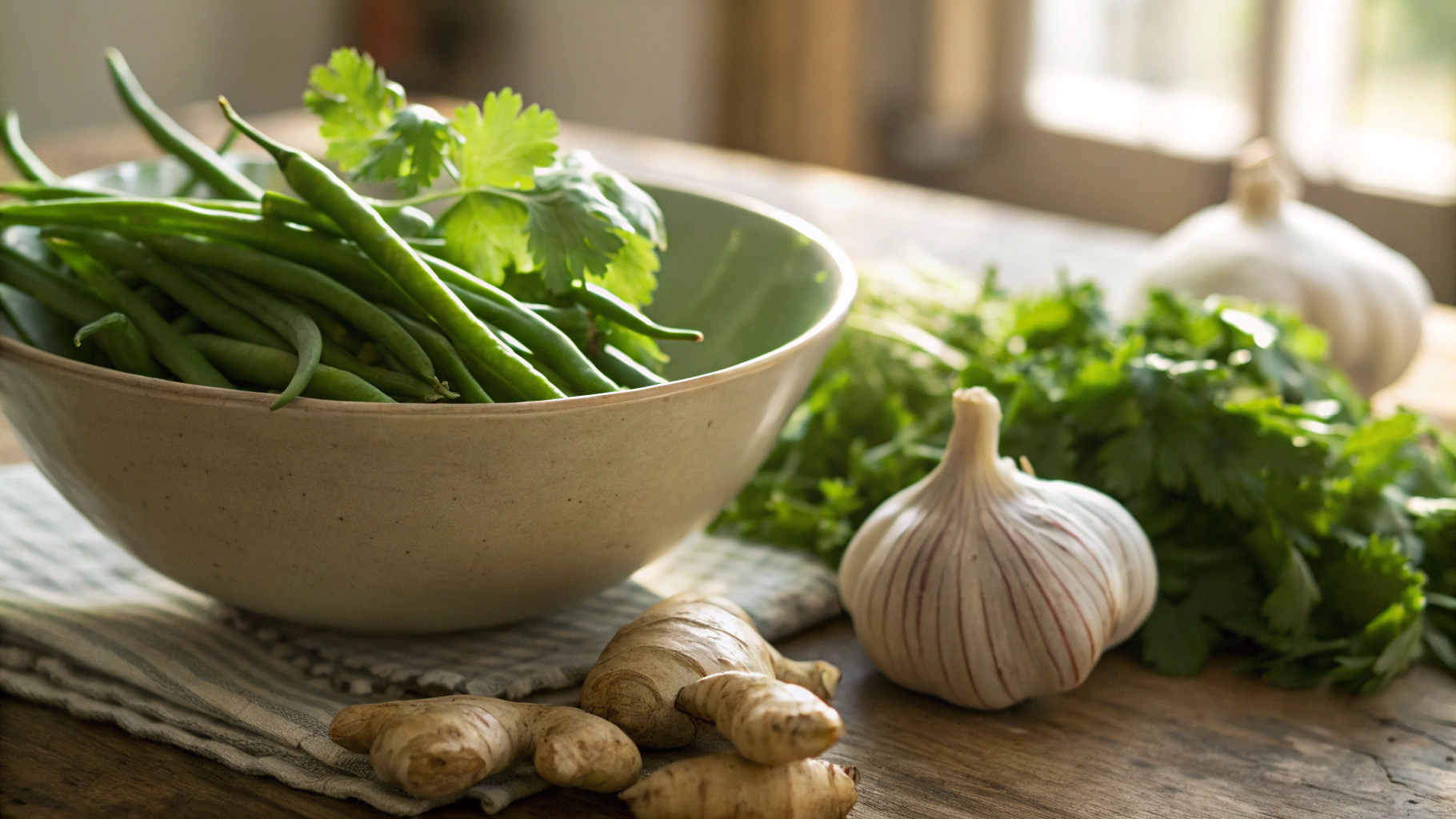 Keto Spicy Ginger Green Beans
