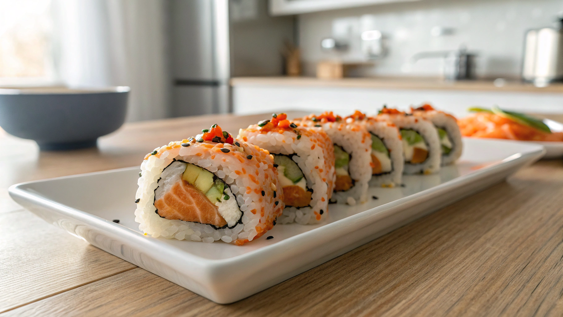 Keto Spicy Salmon Sushi