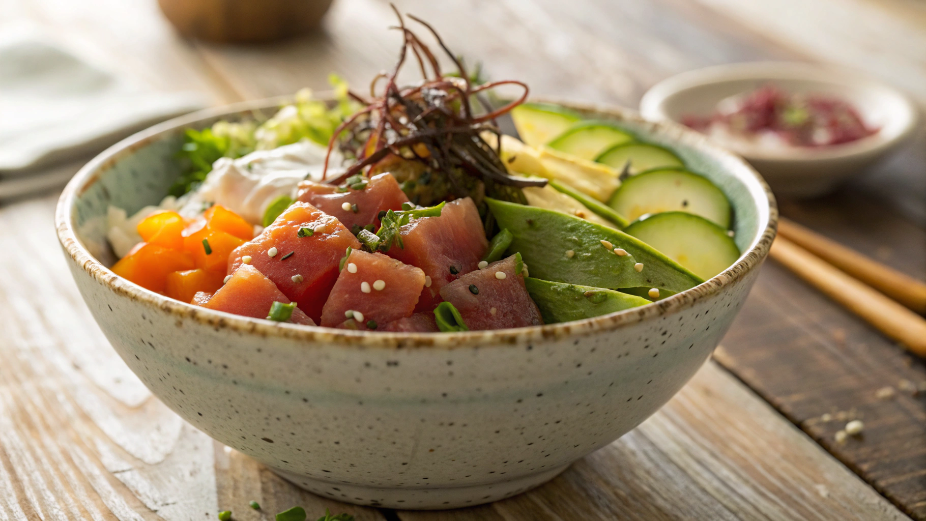 Keto Spicy Tuna Sushi Side Salad