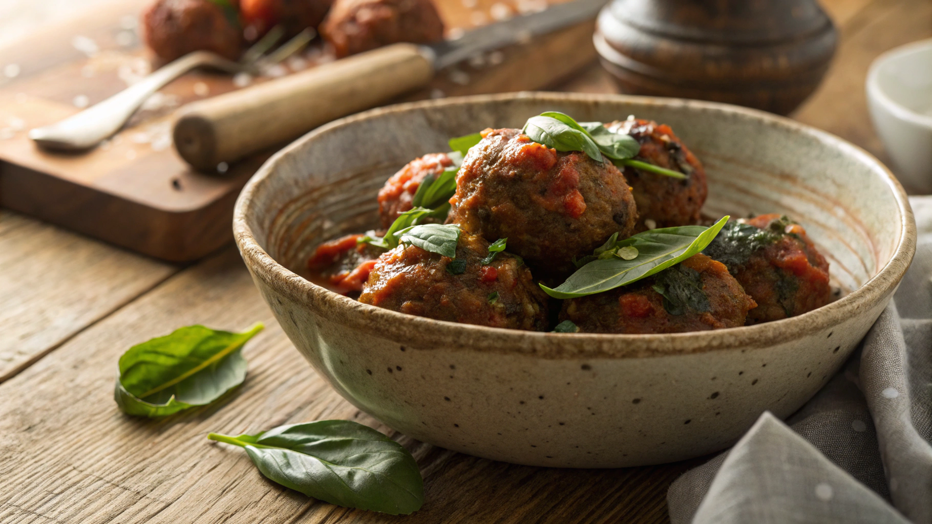 Keto Spinach Pepperoni Meatballs