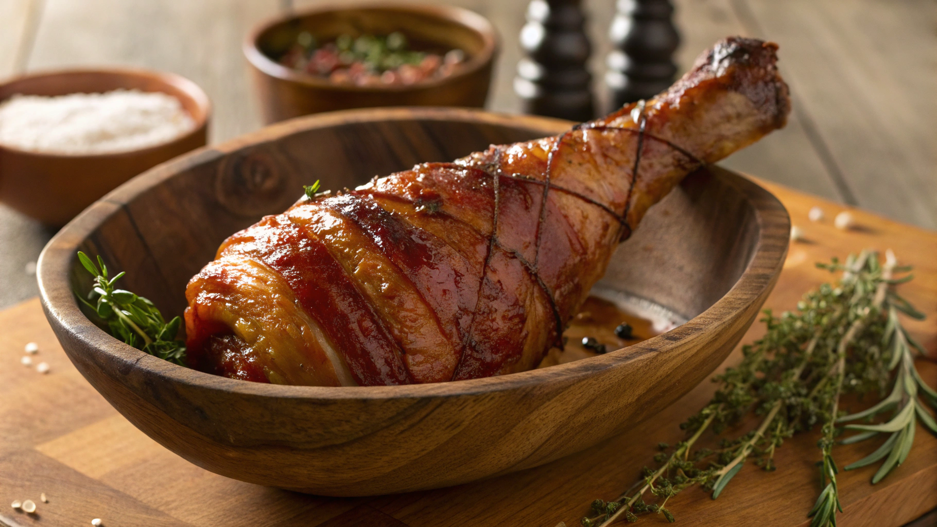 Keto State Fair Bacon Wrapped Turkey Leg