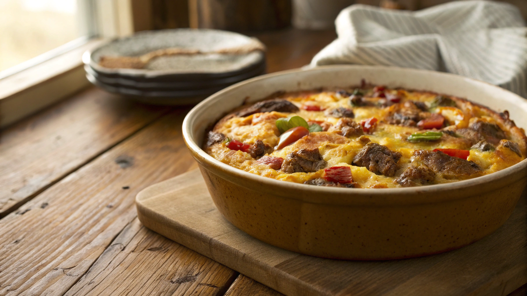 Keto Steak and Cheese Casserole