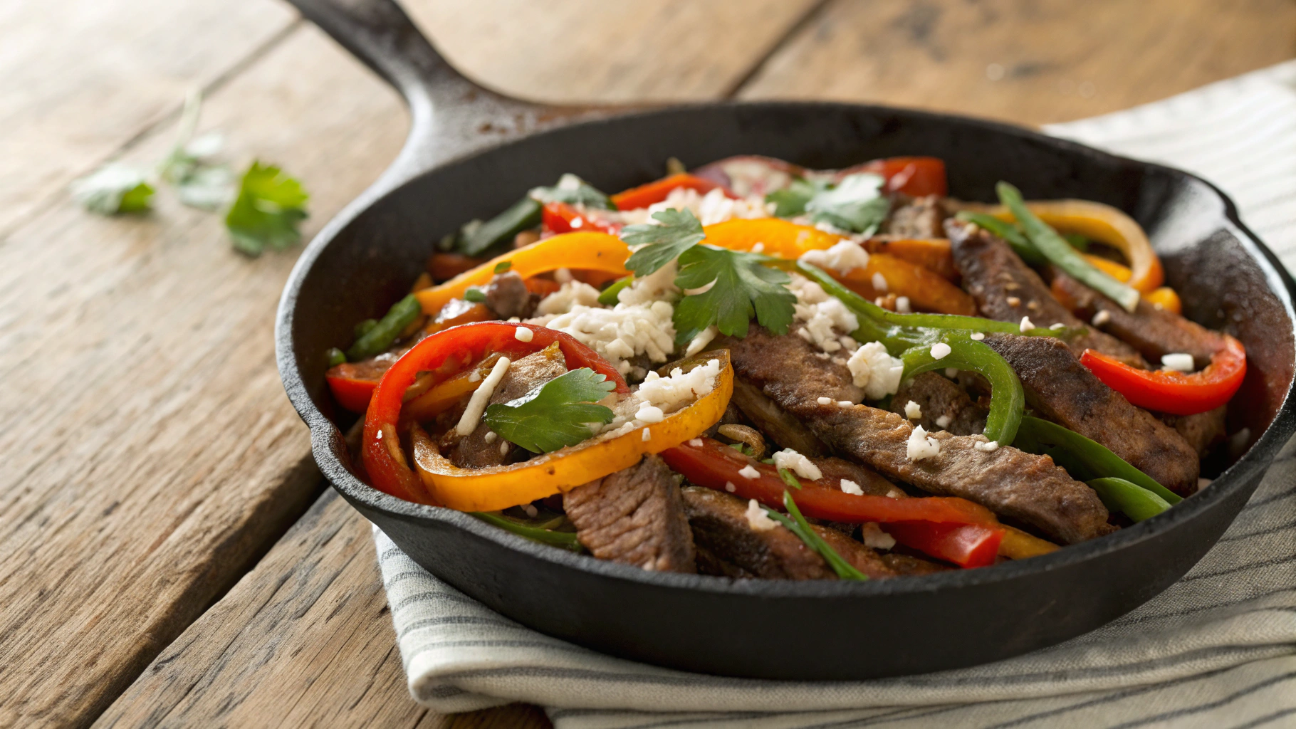 Keto Steak Fajita Skillet