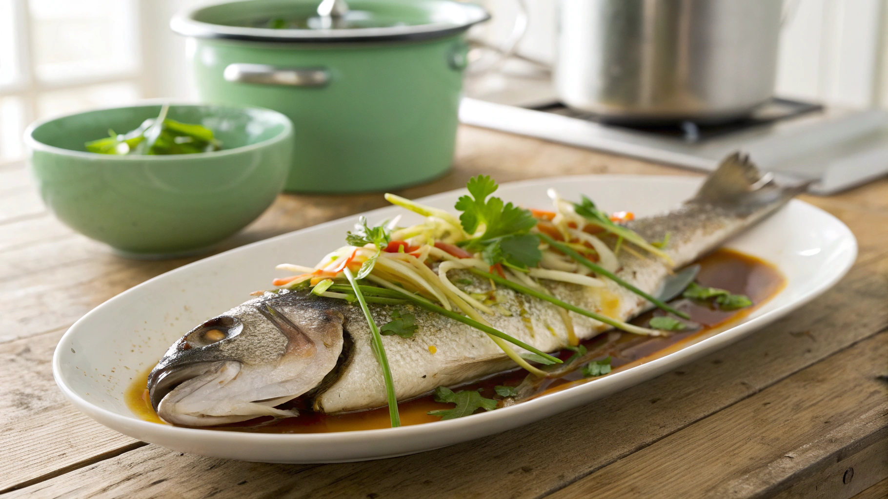 Keto Steamed Ginger Scallion Fish