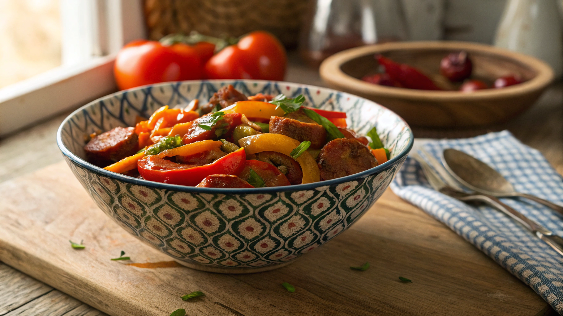 Keto Stir Fry Chorizo and Peppers