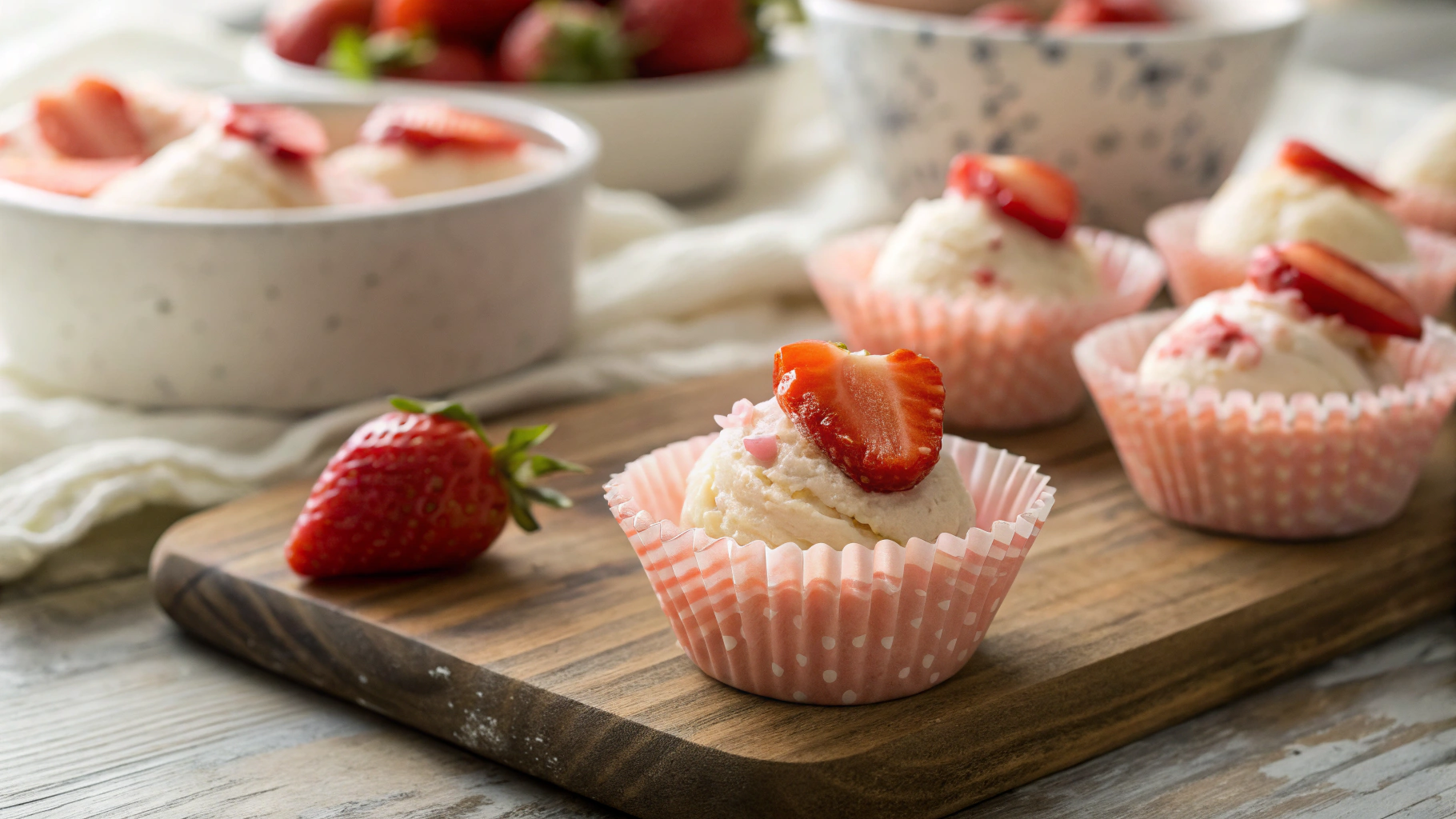 Keto Strawberry Cheesecake Fat Bombs