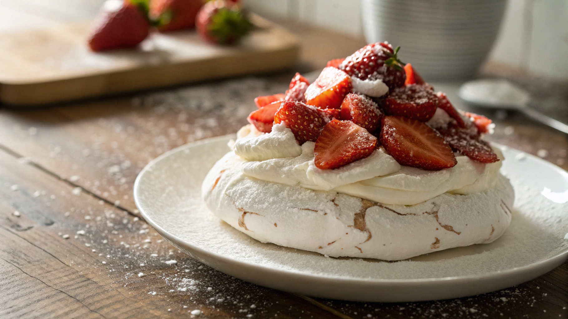 Keto Strawberry Pavlova