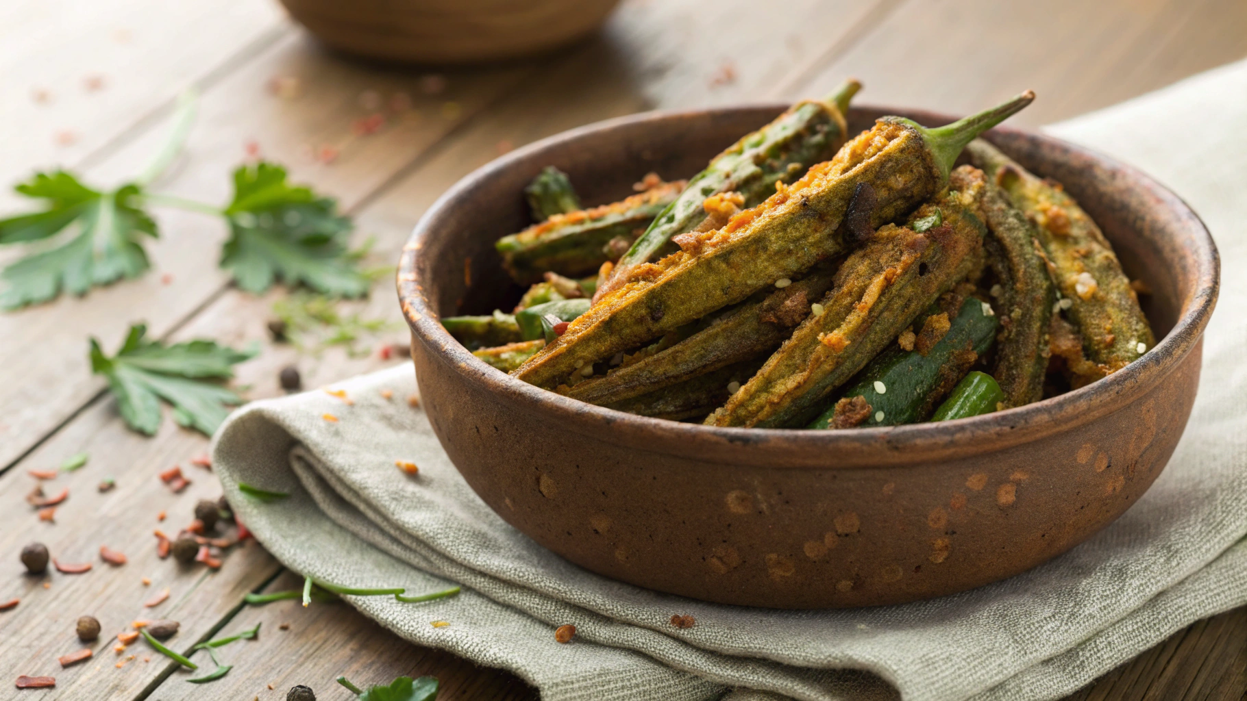 Keto Stuffed Okra