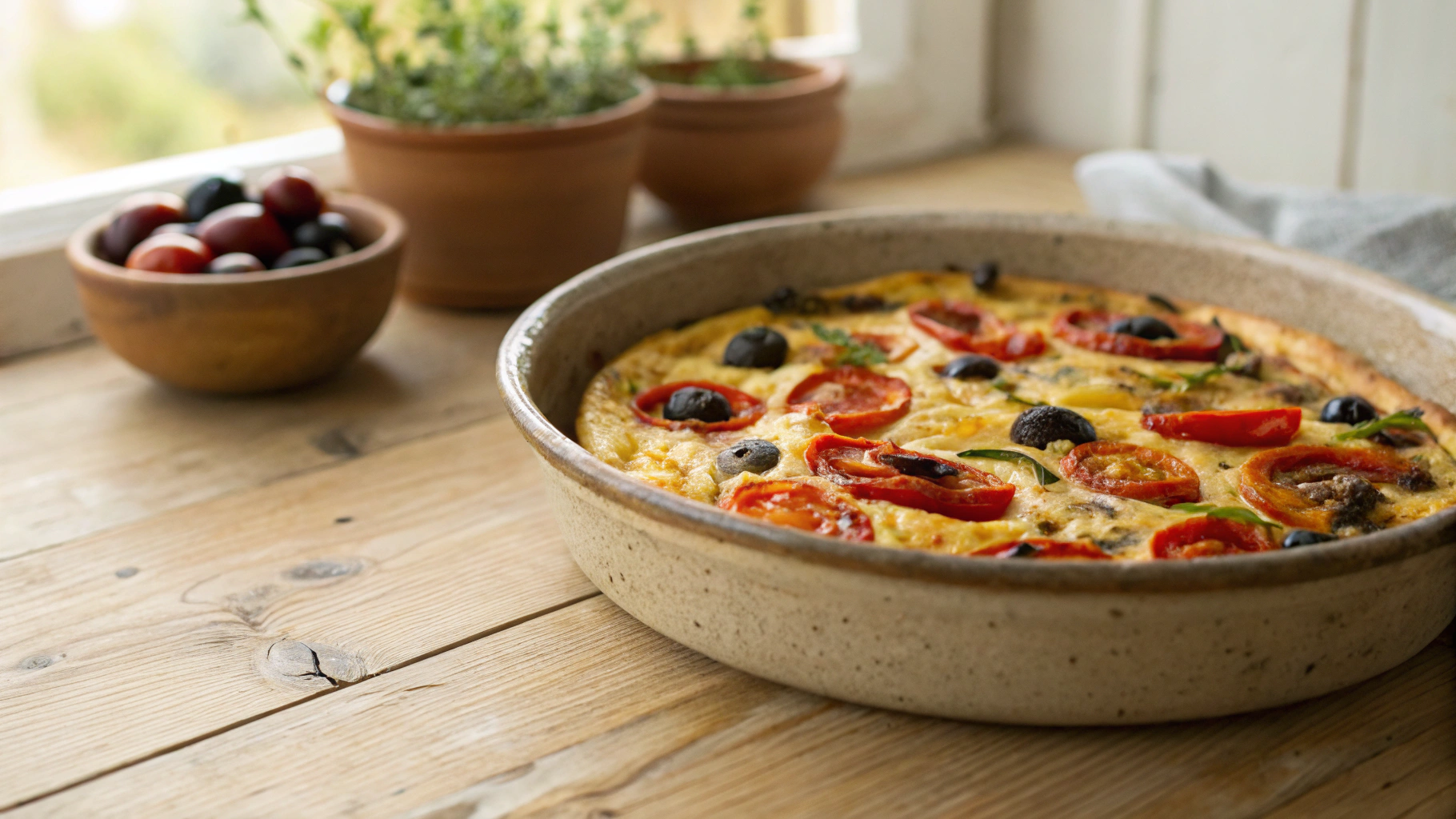 Keto Sundried Tomato and Bell Pepper Frittata