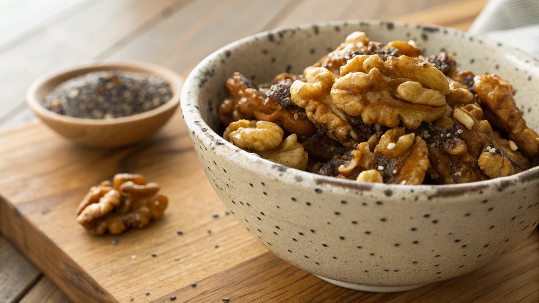 Keto Sweet and Crunchy Walnut Chia Clusters