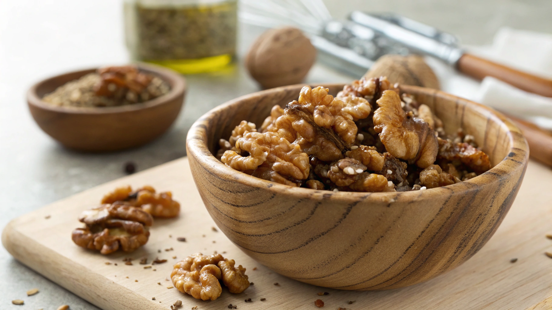 Keto Sweet and Salty Furikake Walnuts