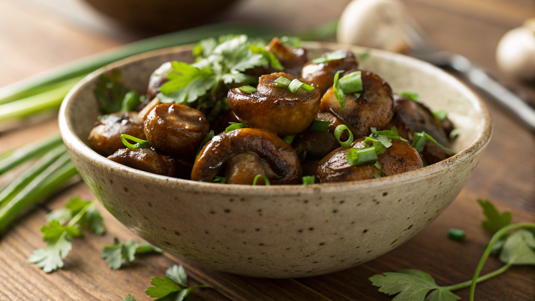 Keto Sweet and Salty Mushrooms