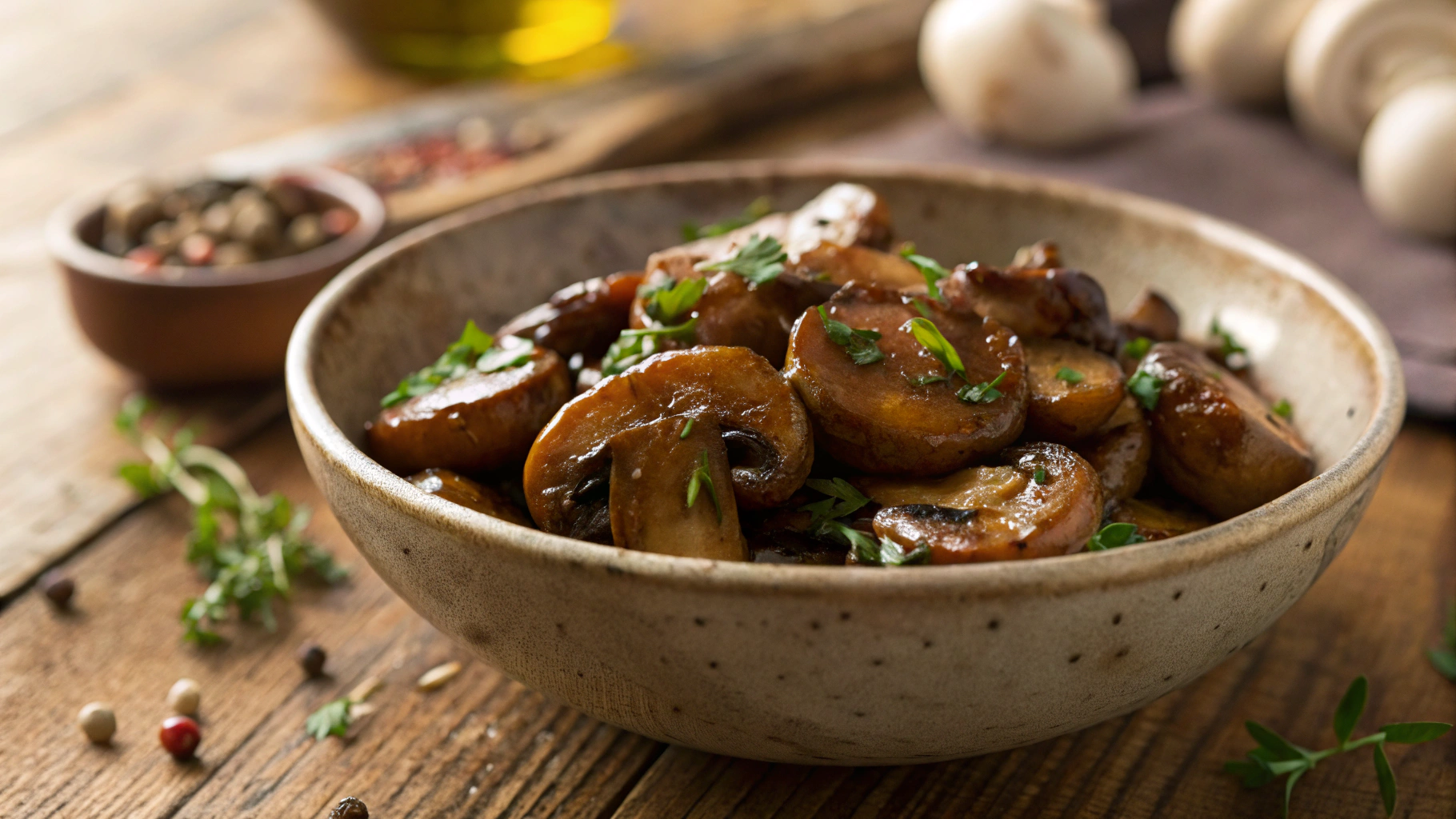 Low Carb Sweet and Sour Mushrooms