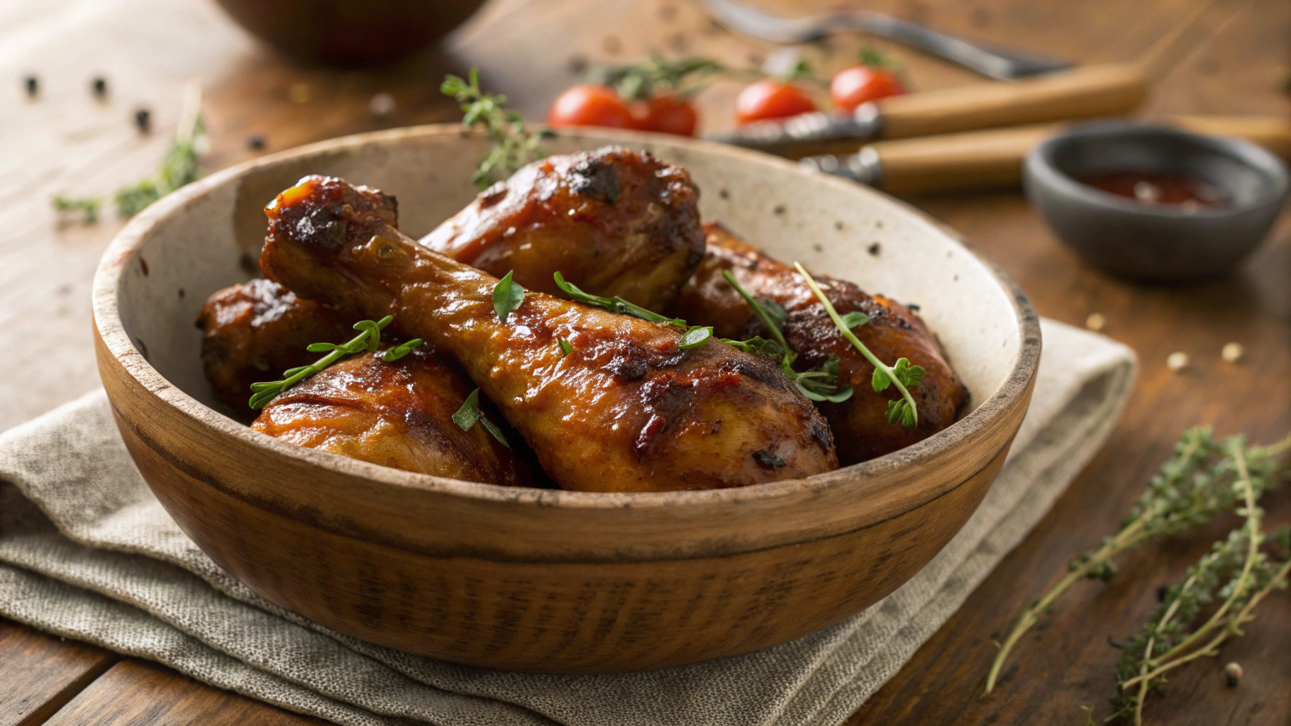 Keto Sweet and Spicy Air Fryer Drumsticks