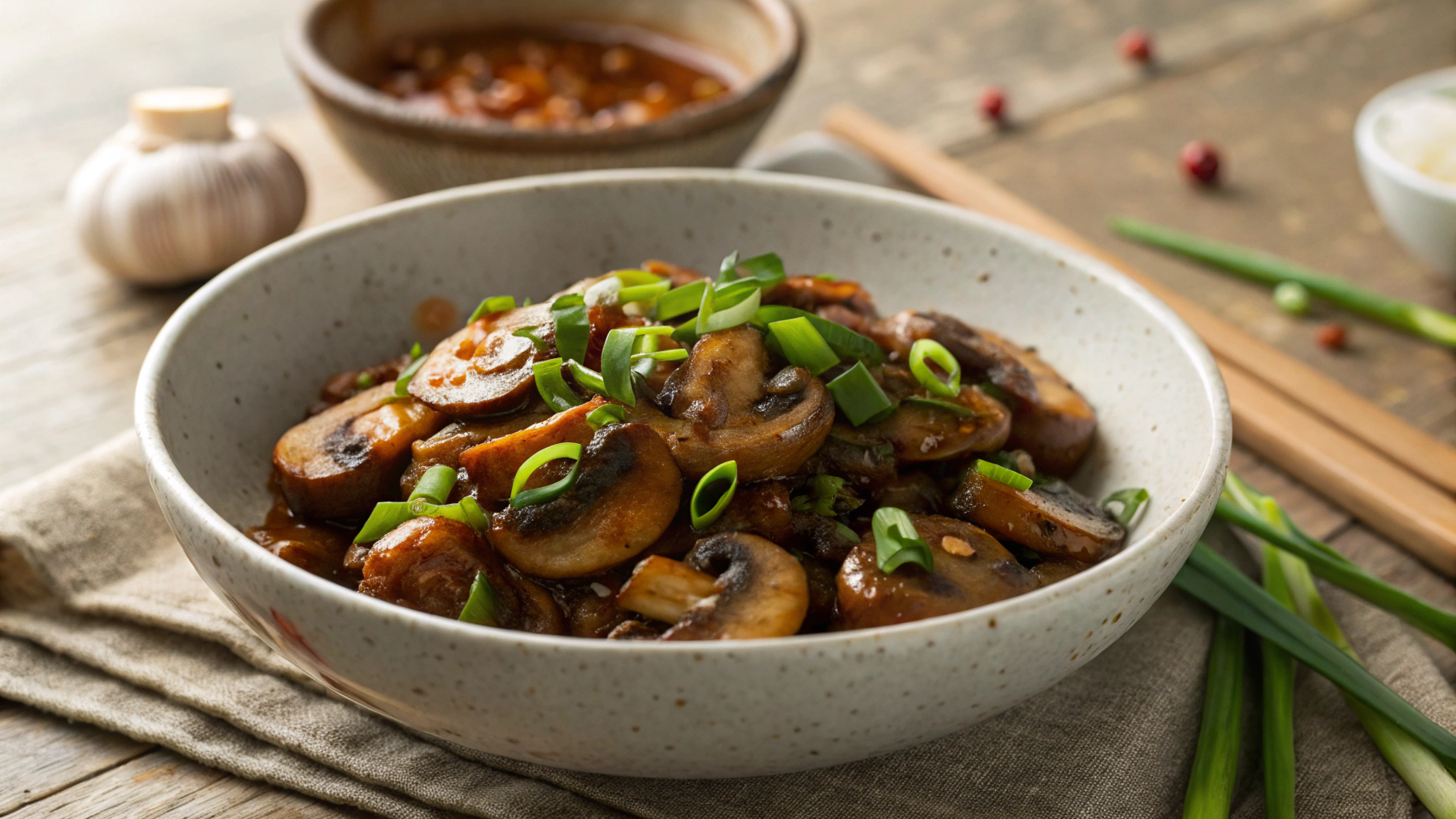 Keto Sweet and Spicy Mushrooms