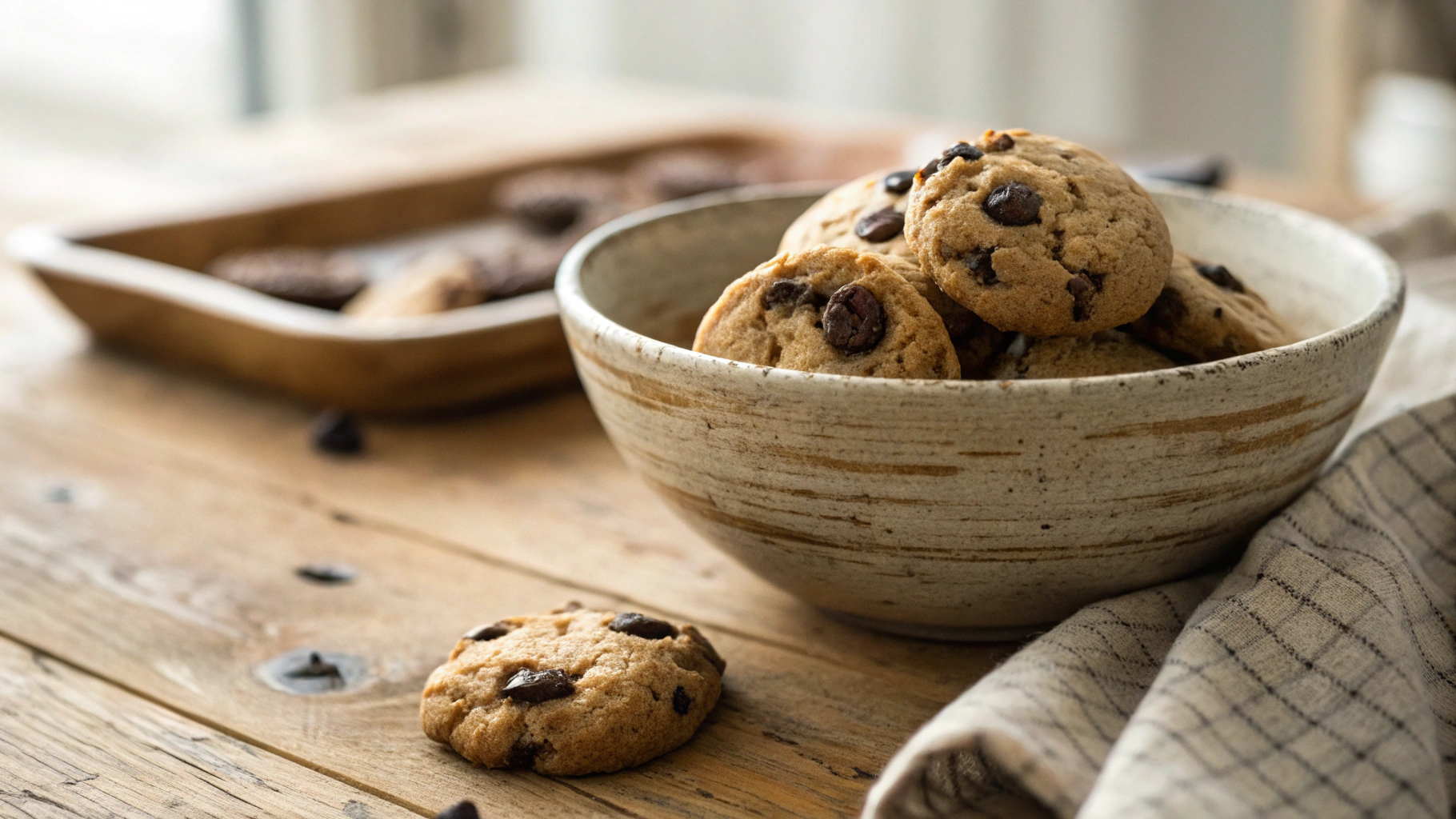 Keto Tahini Chocolate Chip Cookies