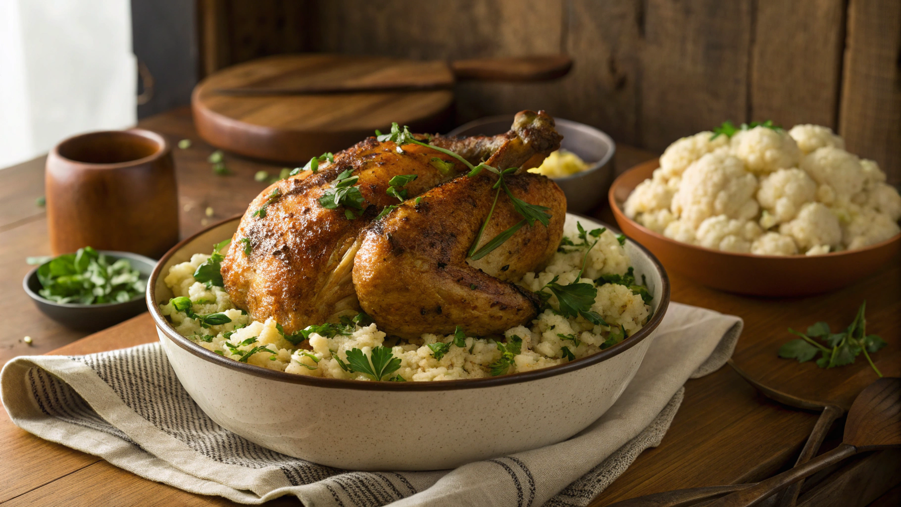 Keto Tahini Roasted Chicken