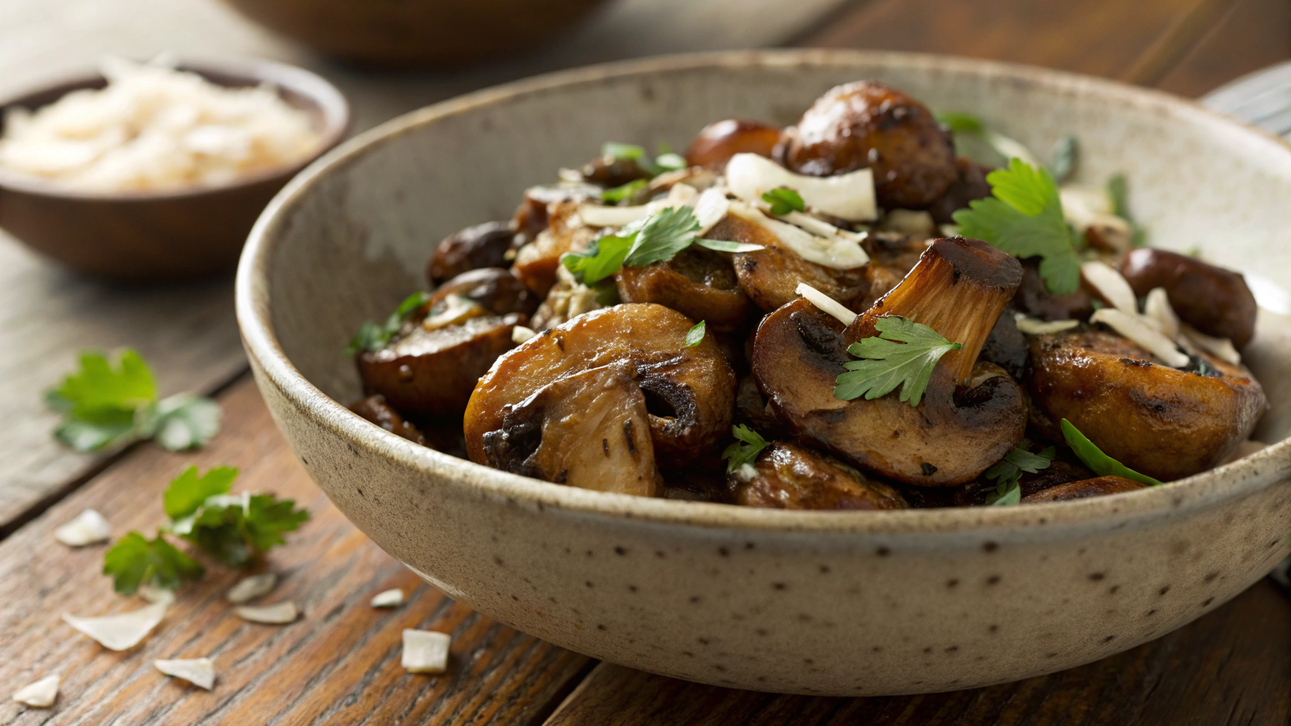 Keto Tamari Coconut Mushrooms