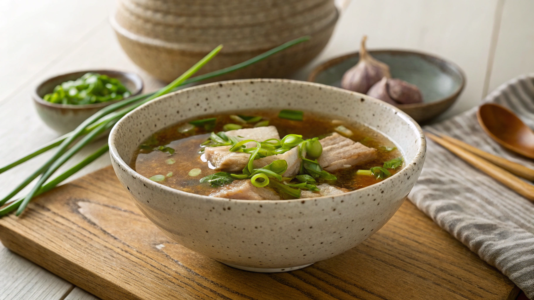 Keto Thai Pork Omelette Soup