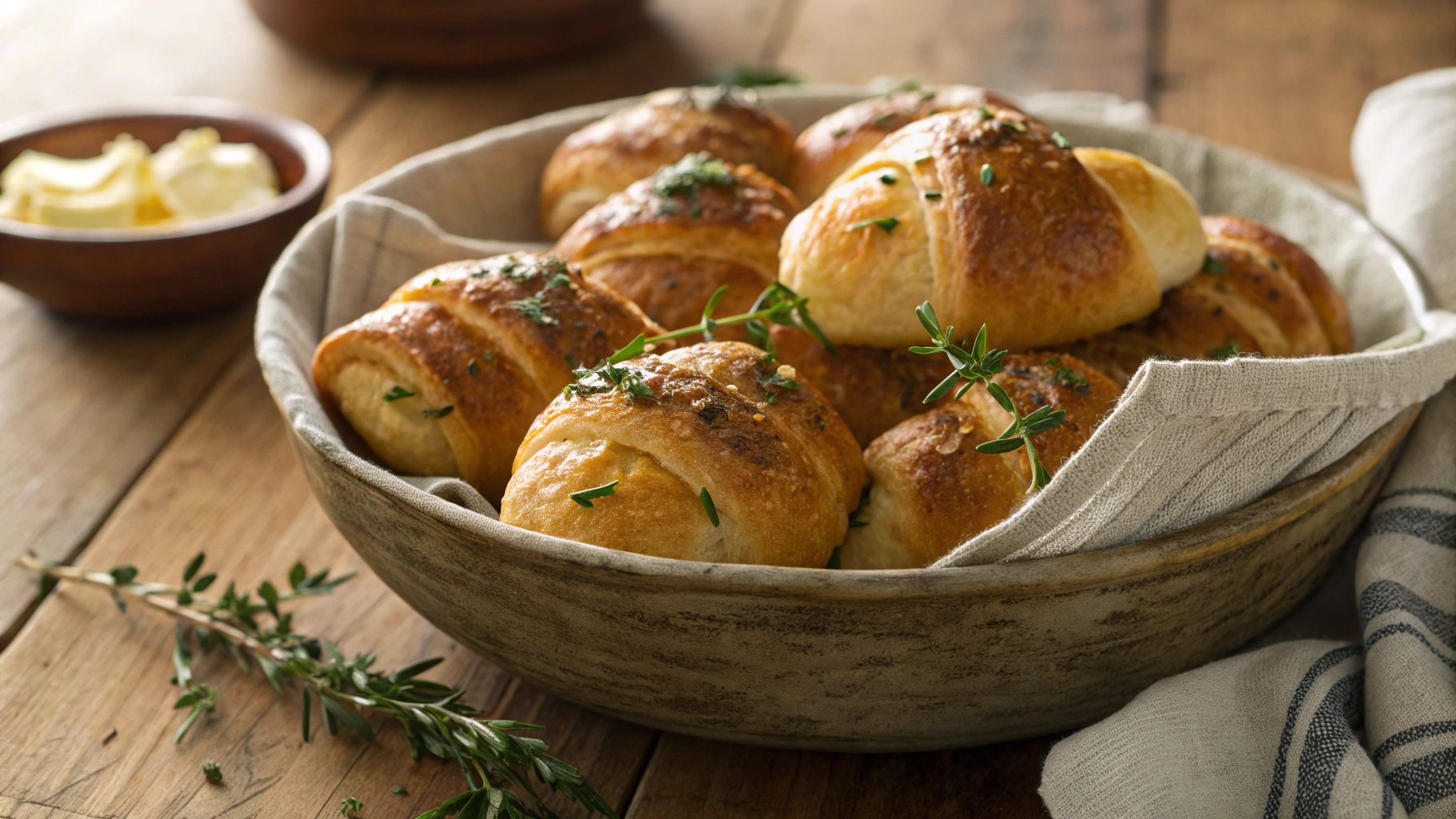 Keto Thanksgiving Crispy Butter Crescent Rolls