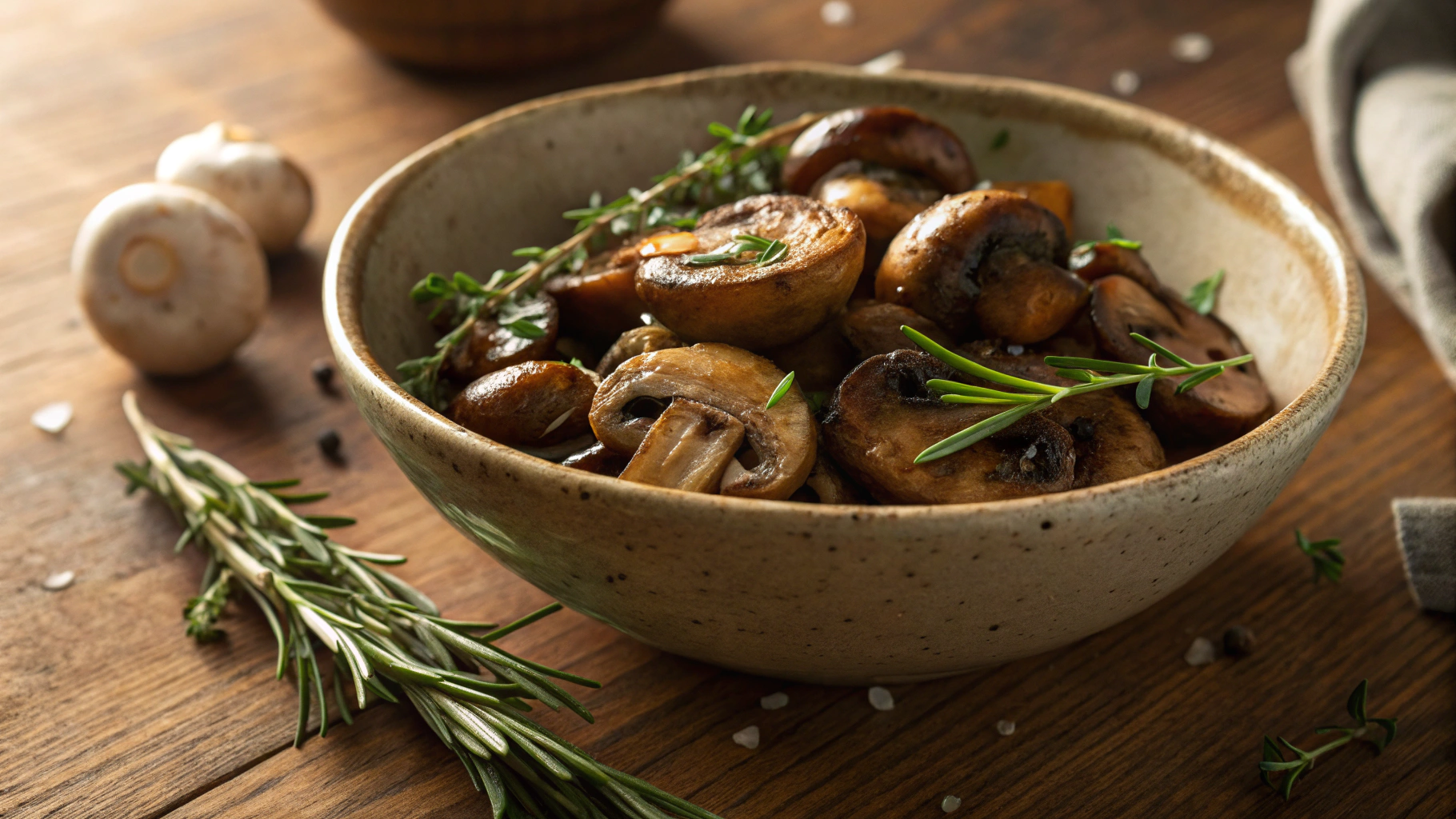 Keto Thanksgiving Smoky Mushrooms