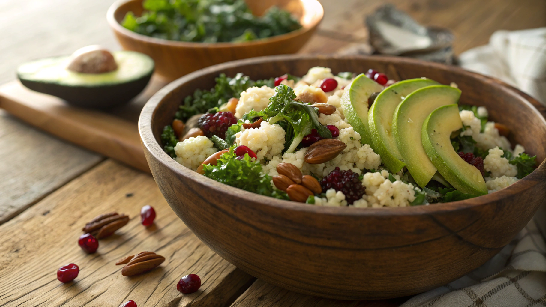 Low Carb Thanksgiving Vegan Rice And Kale Salad