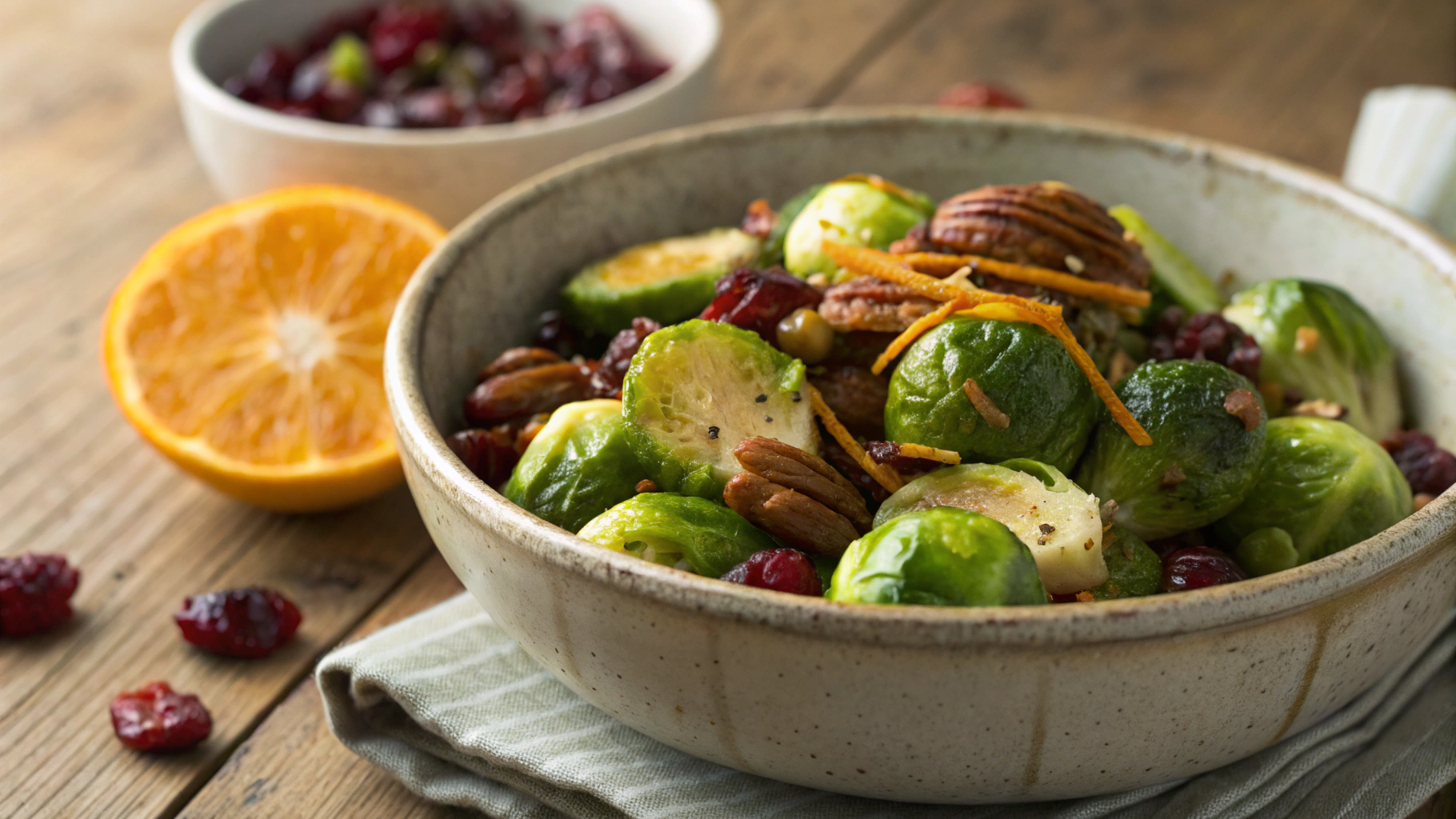 Low Carb Thanksgiving Vegetarian Crunchy Sprouts