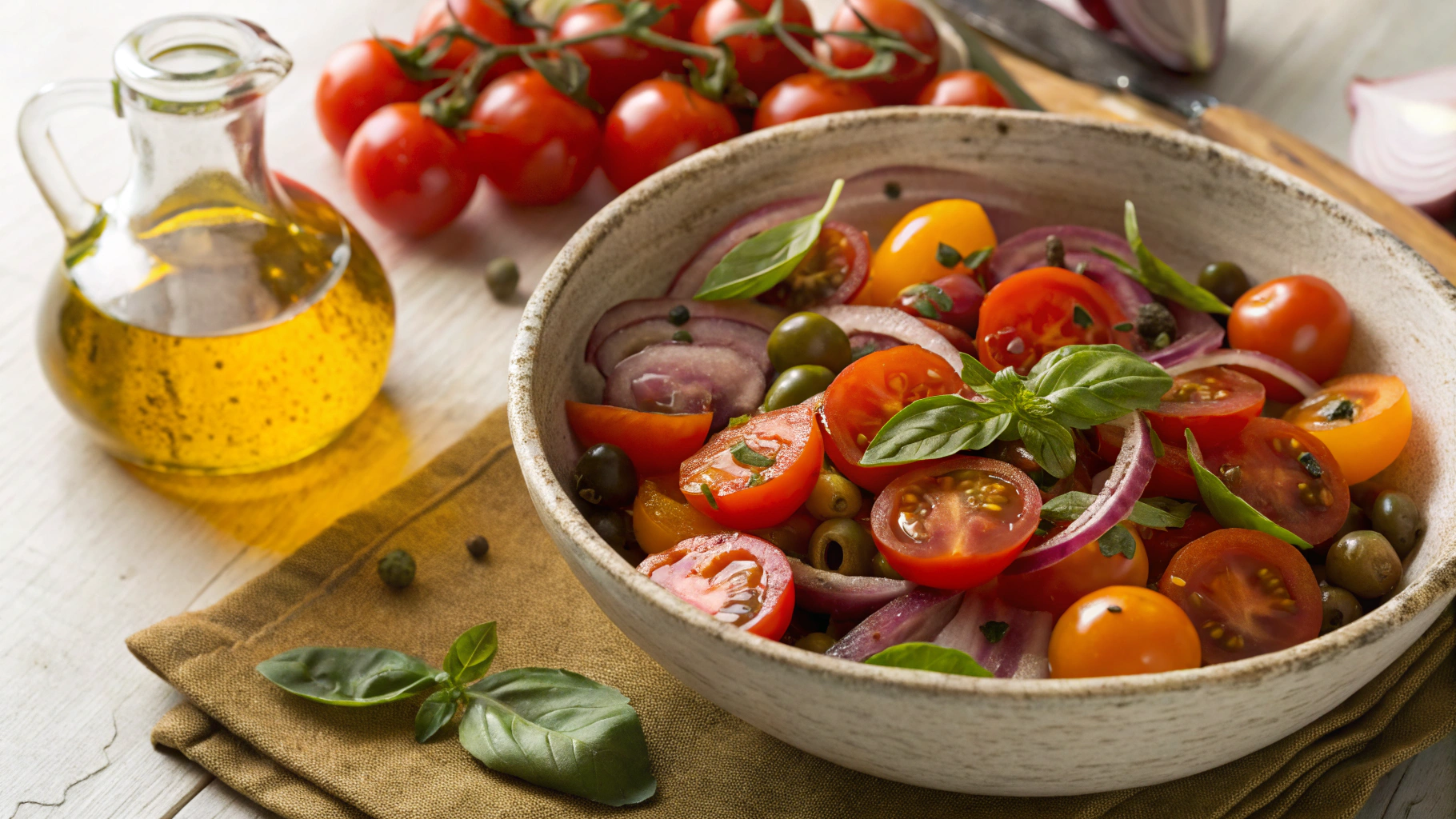 Keto Tomato and Caper Side Salad