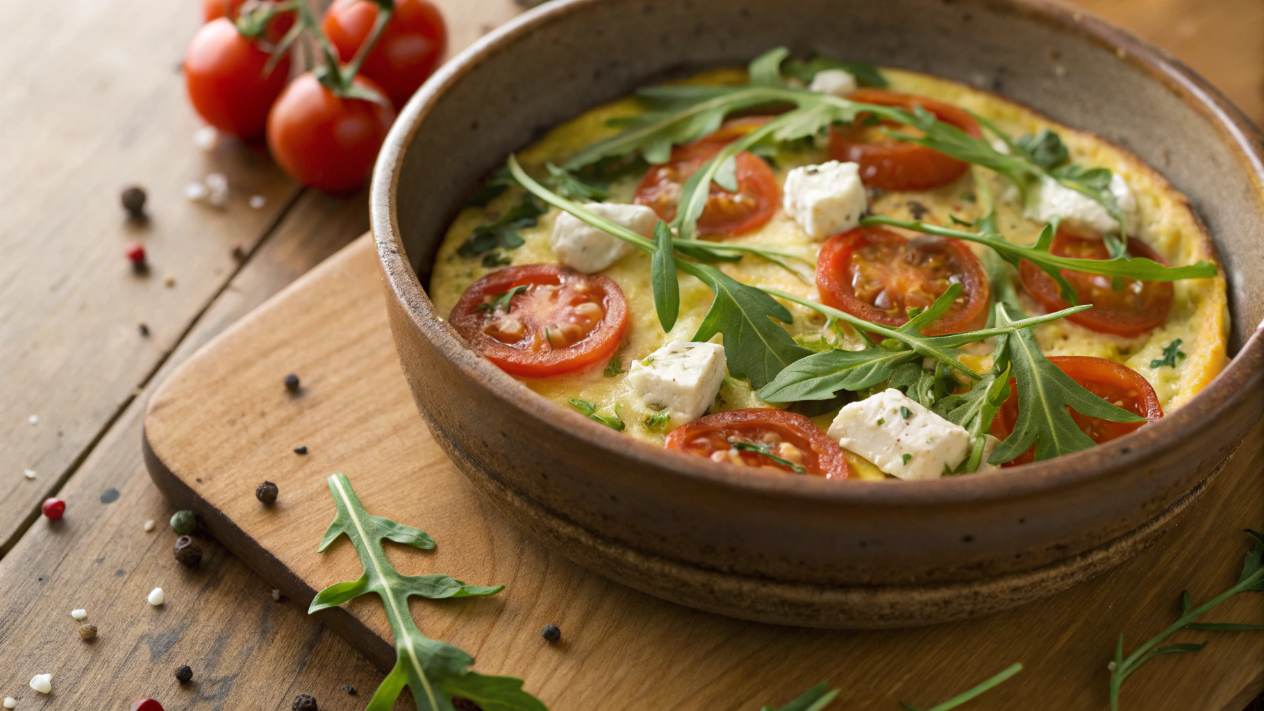 Keto Tomato Feta Frittata