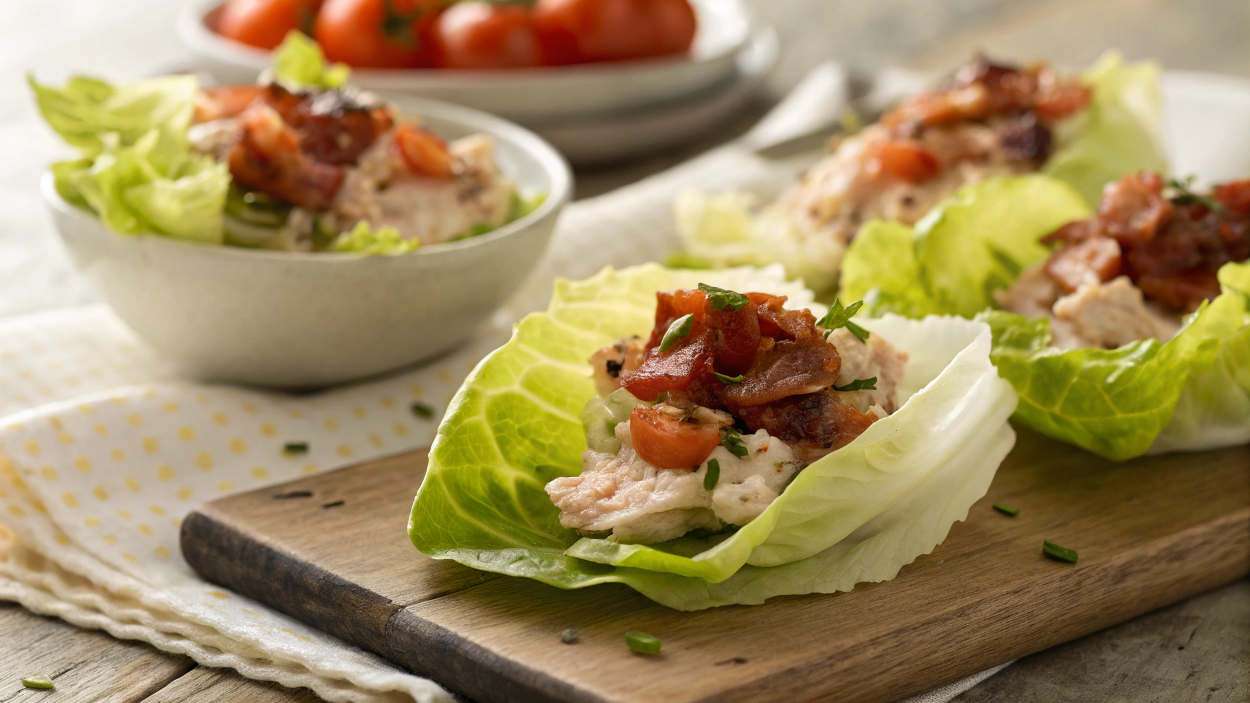 Keto Tuna Dip And Bacon Lettuce Cups