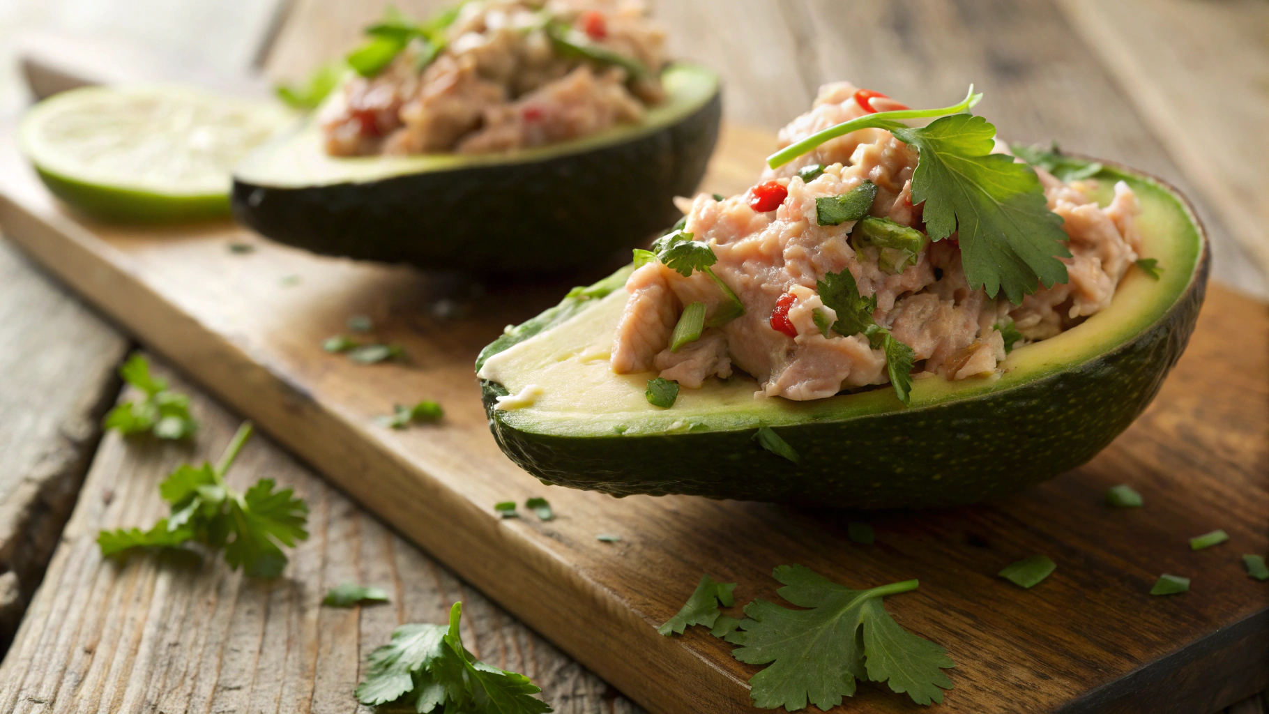 Keto Tuna Mayo Avocado Boats