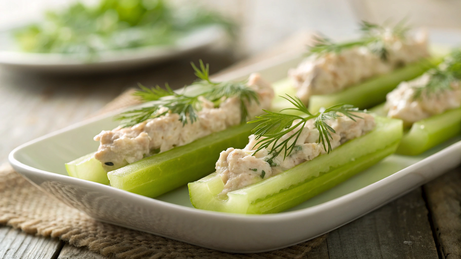 Keto Tuna Mayo Celery Sticks