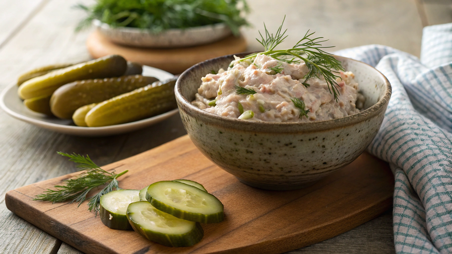 Keto Tuna Salad Dip with Pickle Dippers