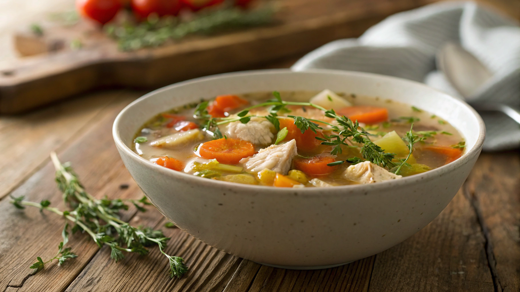 Keto Turkey and Mushroom Soup