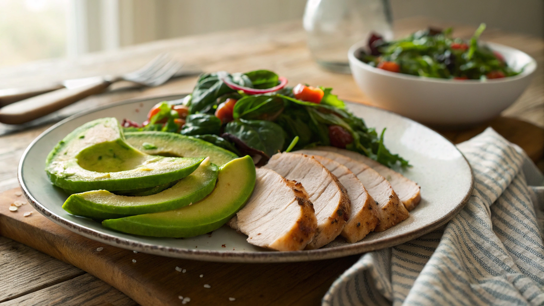 Keto Turkey Avocado Plate