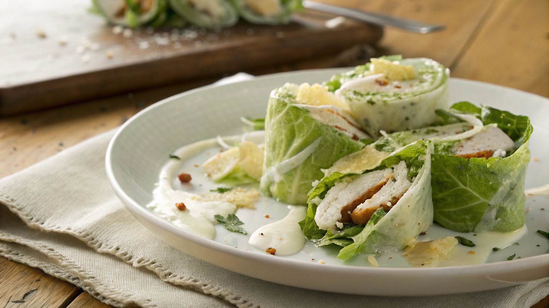 Keto Turkey Caesar Salad Rollups