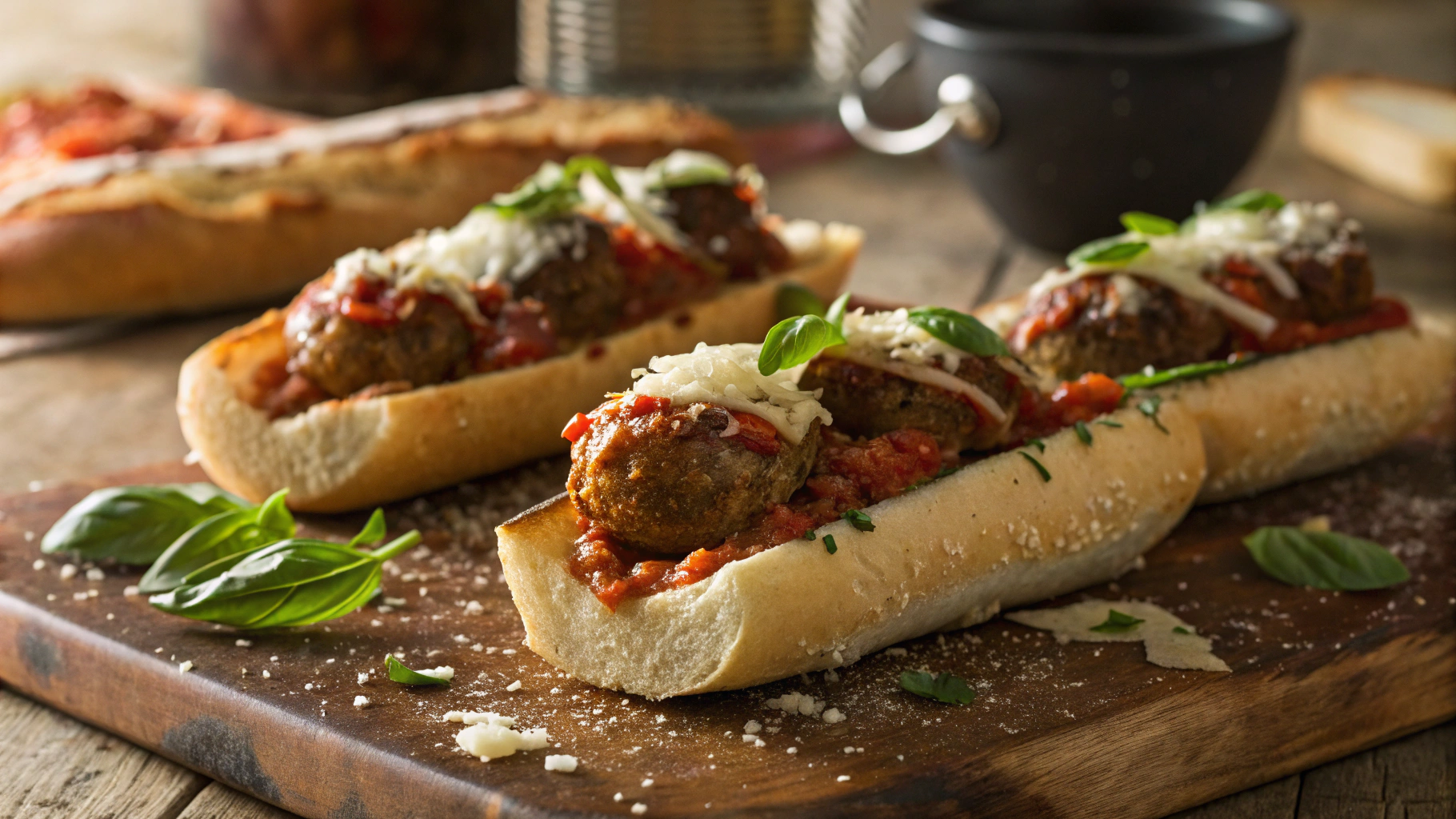 Keto Turkey Meatball Parm Subs