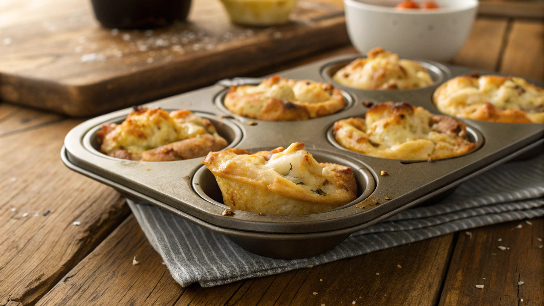 Keto Turkey Swiss Egg Muffin Tops