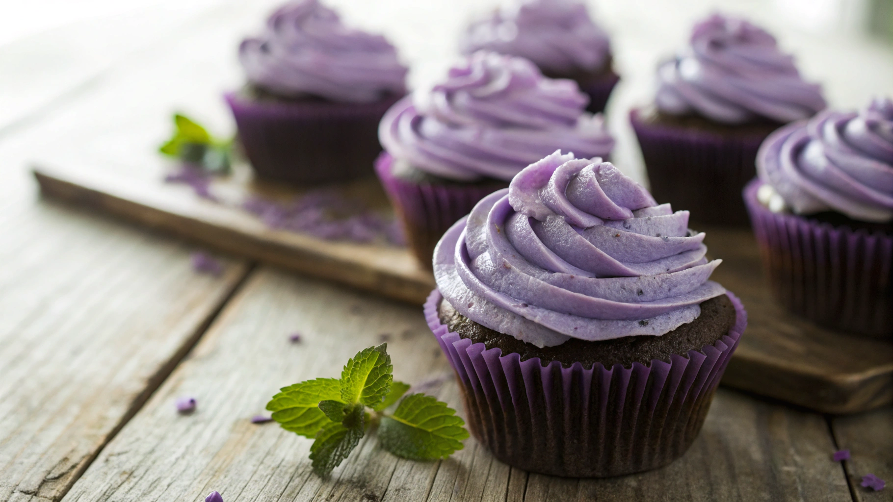 Keto Ube Cupcakes