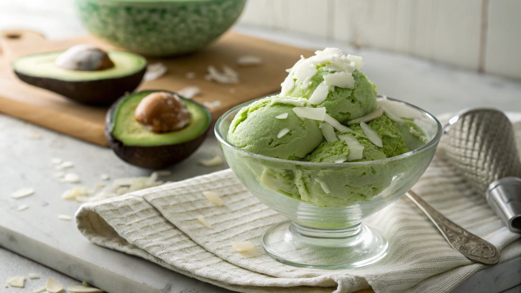 Keto Vegan Avocado Ice Cream