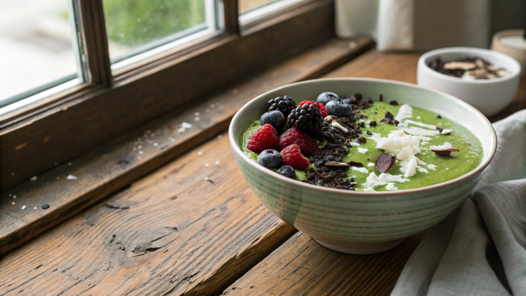 Low Carb Vegan Avocado Protein Smoothie Bowl