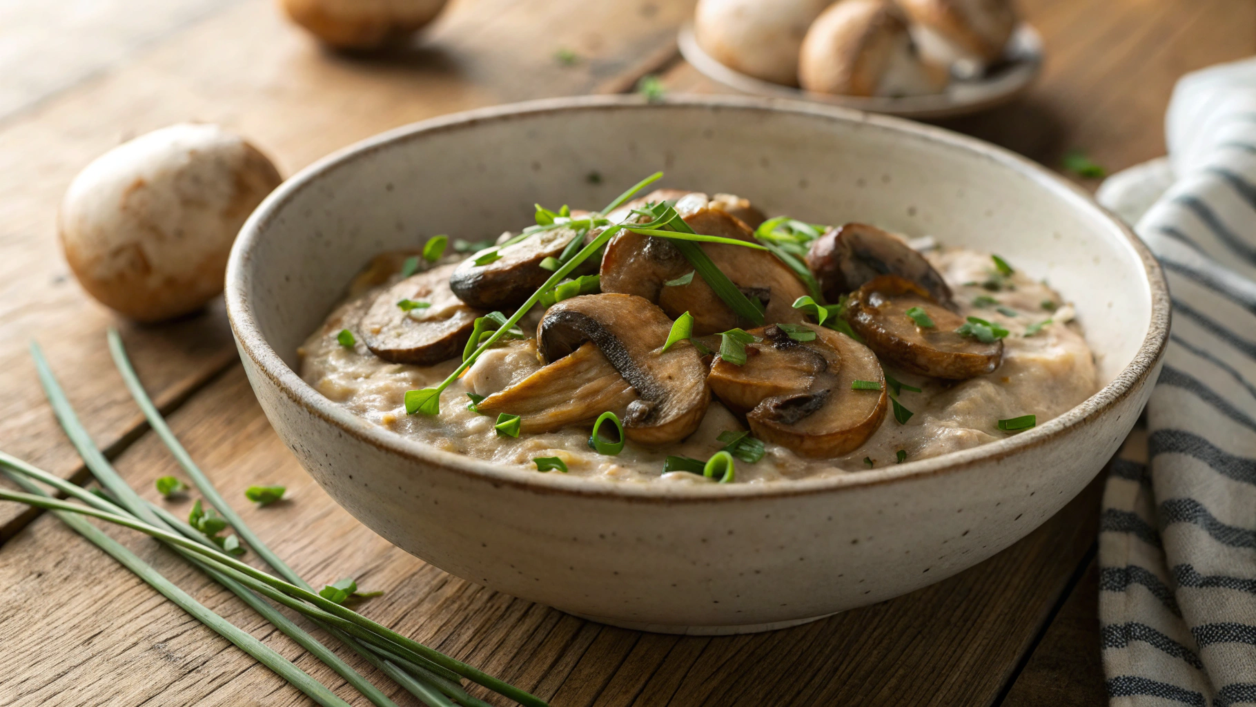 Keto Vegan Creamy Mushrooms