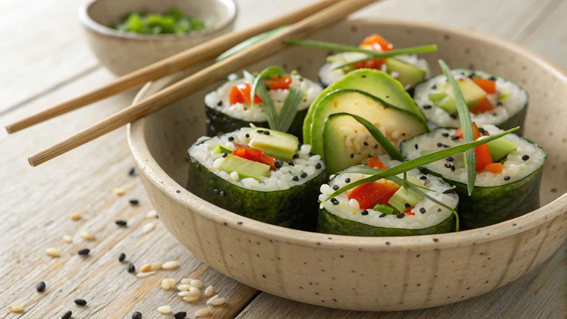 Keto Vegan Cucumber Sushi