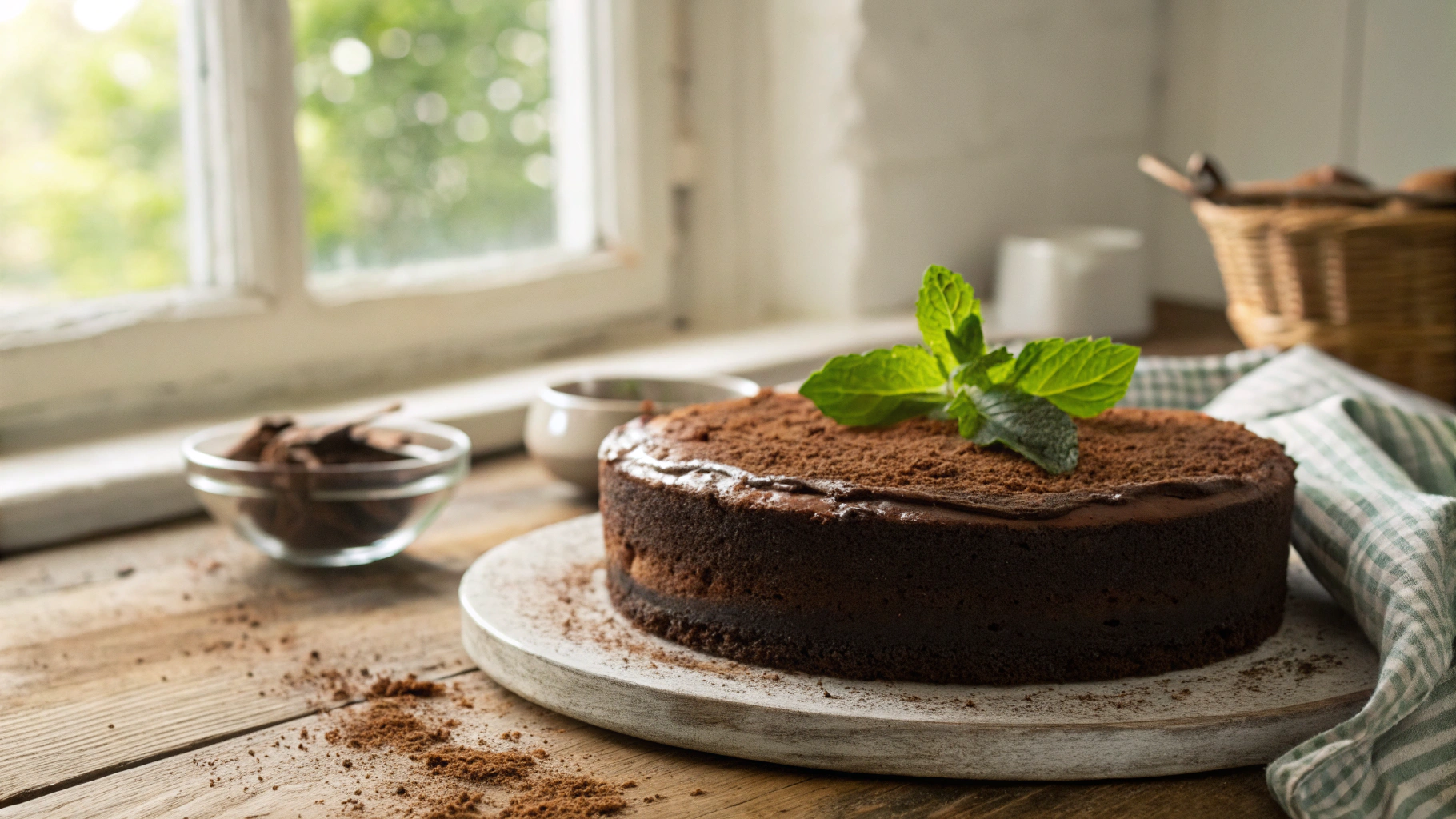 Keto Vegan Dark Chocolate Cake