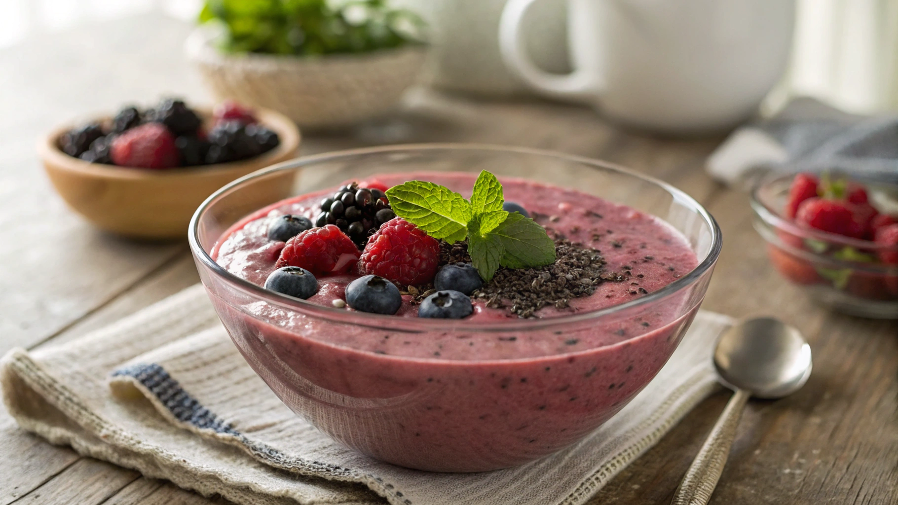 Low Carb Vegan Frozen Berry Smoothie