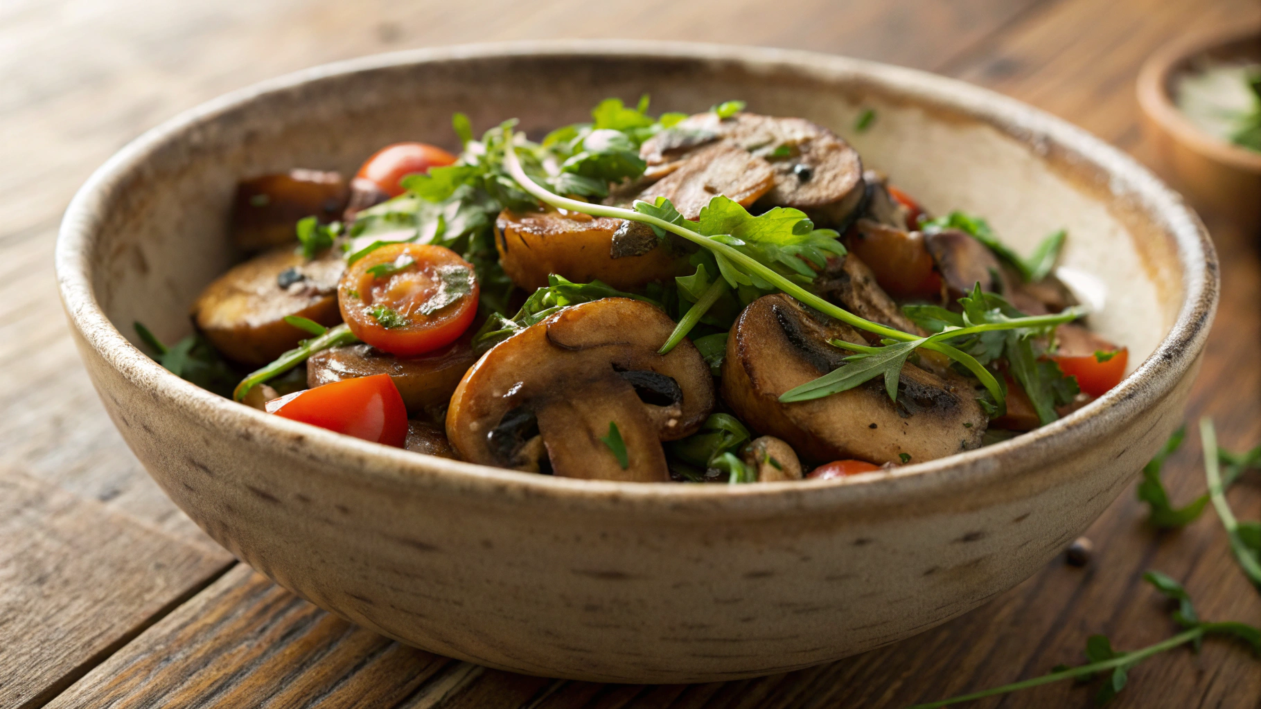 Keto Vegan Marinated Mushroom Salad