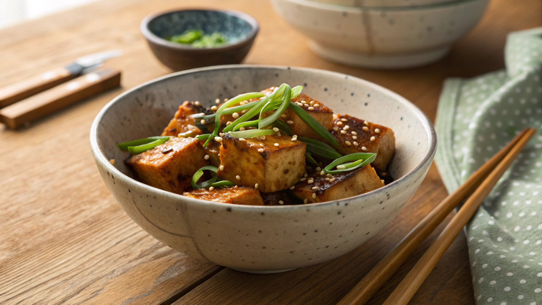 Keto Vegan Pan-Fried Sesame Tofu