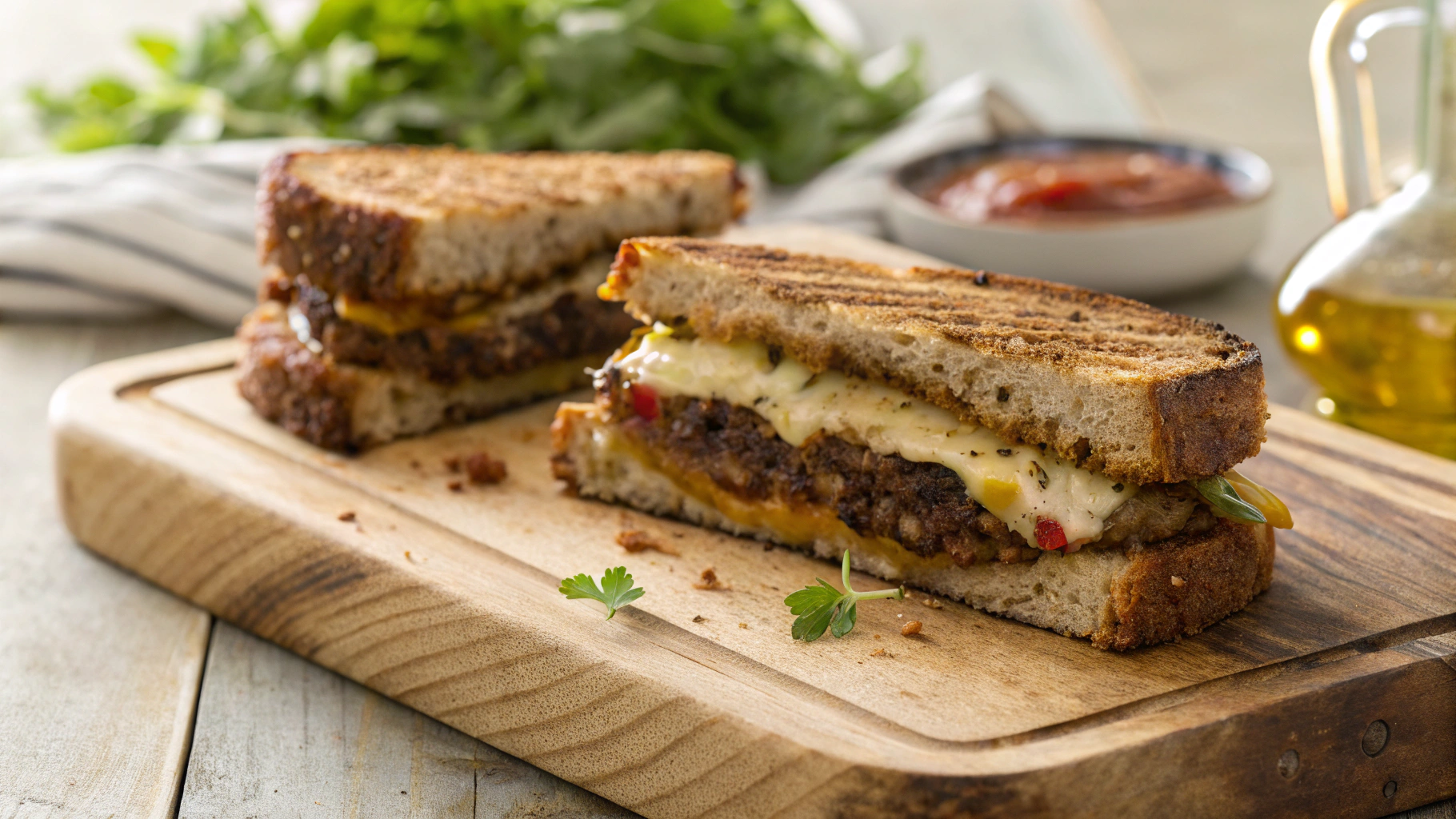 Low Carb Vegan Patty Melt