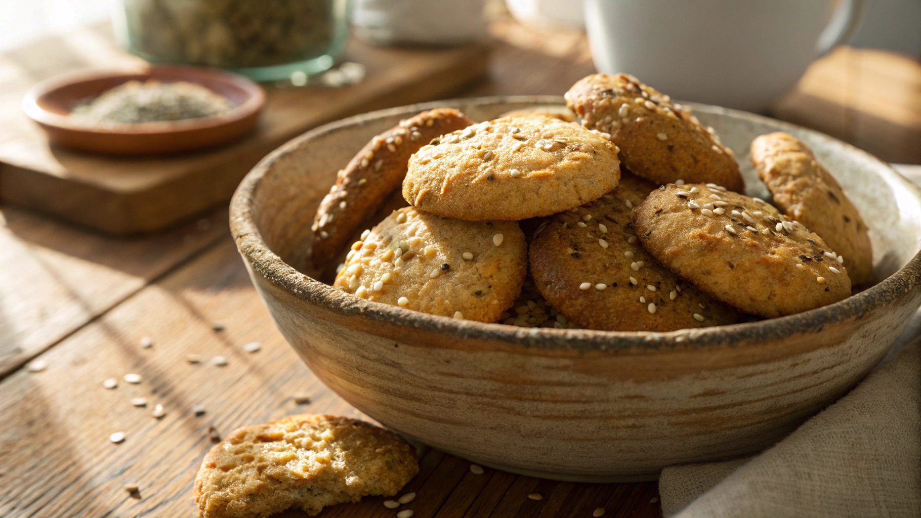 Keto Vegan Seeded Biscuits